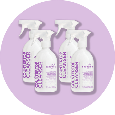 Sapadilla Sweet Lavender + Lime COUNTERTOP CLEANSER 4 PACK